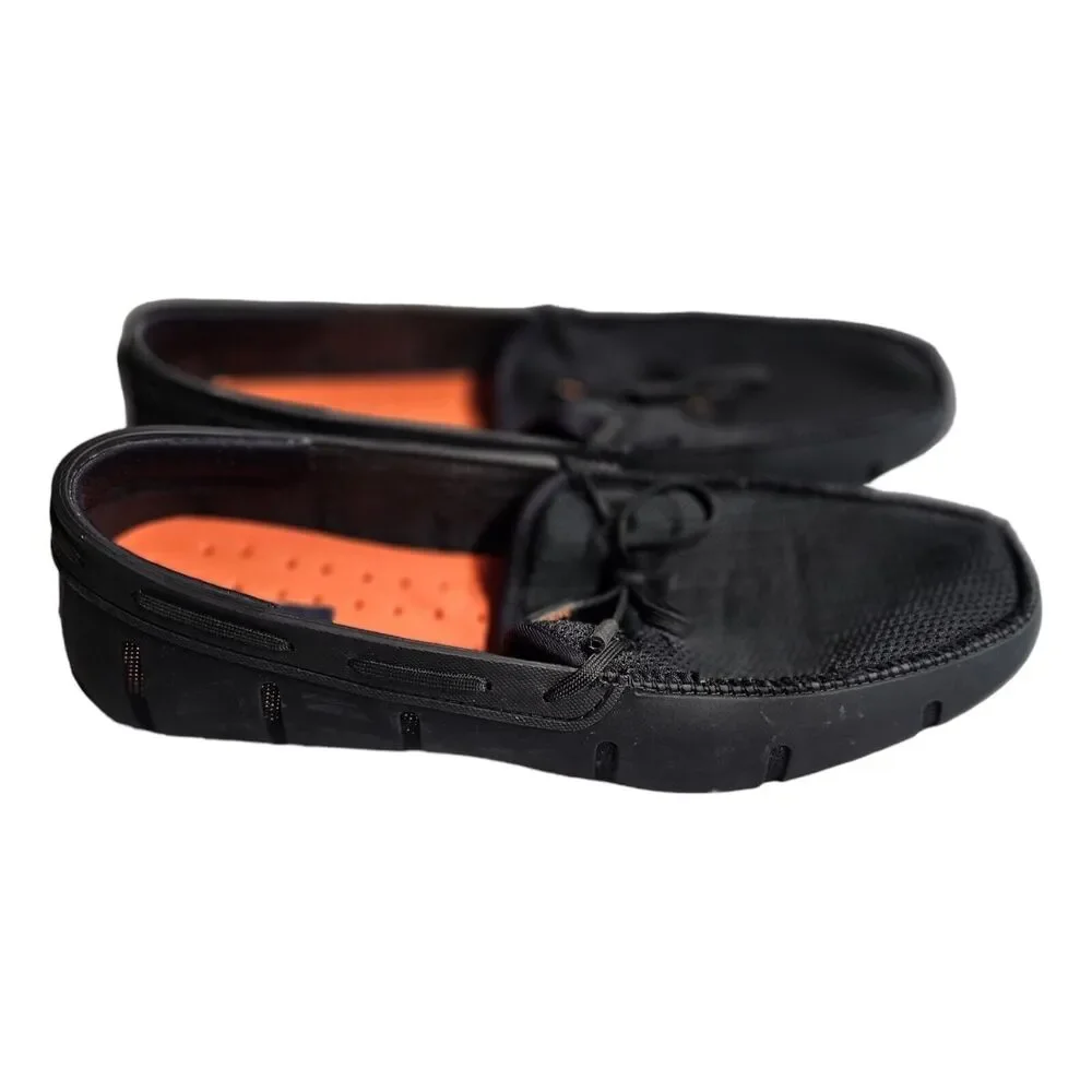 SWIMS Boat Shoes Braided Lace Slip On Loafer‎ Casual Water Blue 9